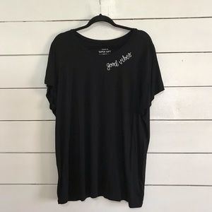Torrid Black “Good Vibes” Super Soft Tee